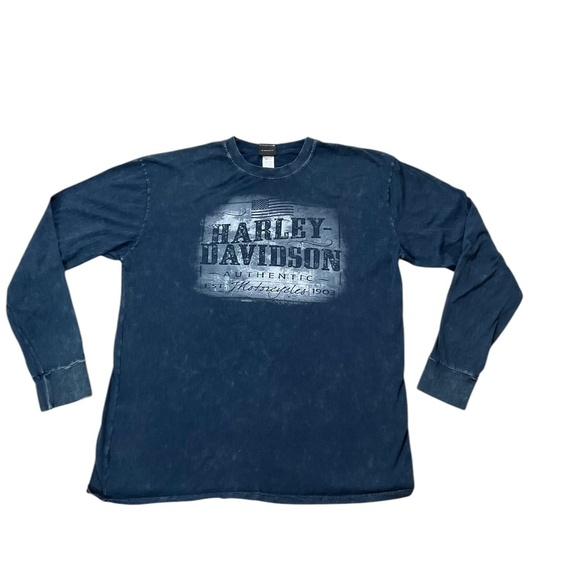 Harley-Davidson Long Sleeve Bulldog Smithfield NC Graphic Tee Size XL - Picture 3 of 12